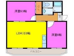 上島マンションの物件間取画像